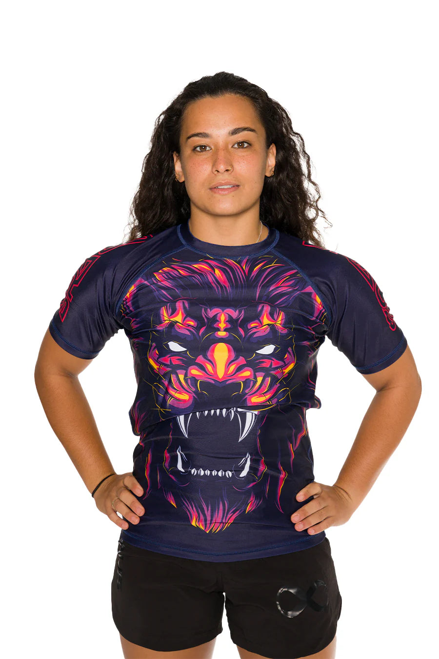 Lion Women's No Gi Rash Guard Short Sleeve