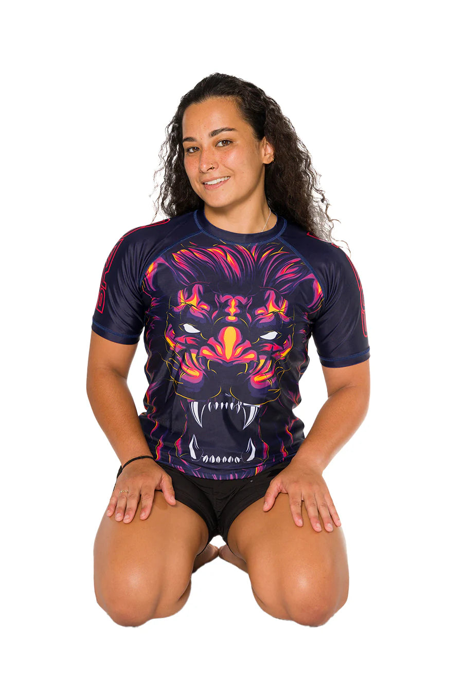 Lion Women's No Gi Rash Guard Short Sleeve