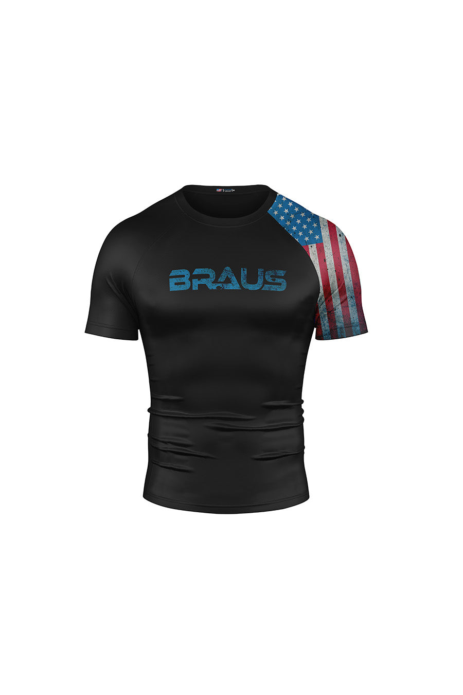 USA Flag No Gi Rash Guard Short Sleeve