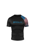 USA Flag No Gi Rash Guard Short Sleeve