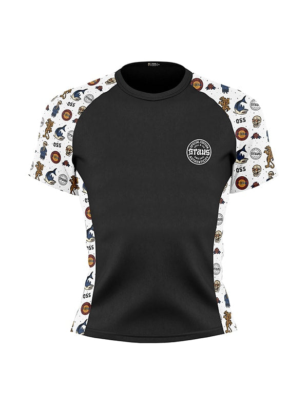 Braus Fight Chill and Jiu No Gi Rash Guard Black