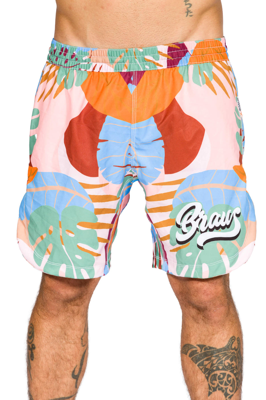 Braus Fight No Gi Grappling Shorts Tropical Coral