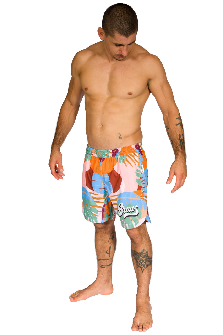 Braus Fight No Gi Grappling Shorts Tropical Coral