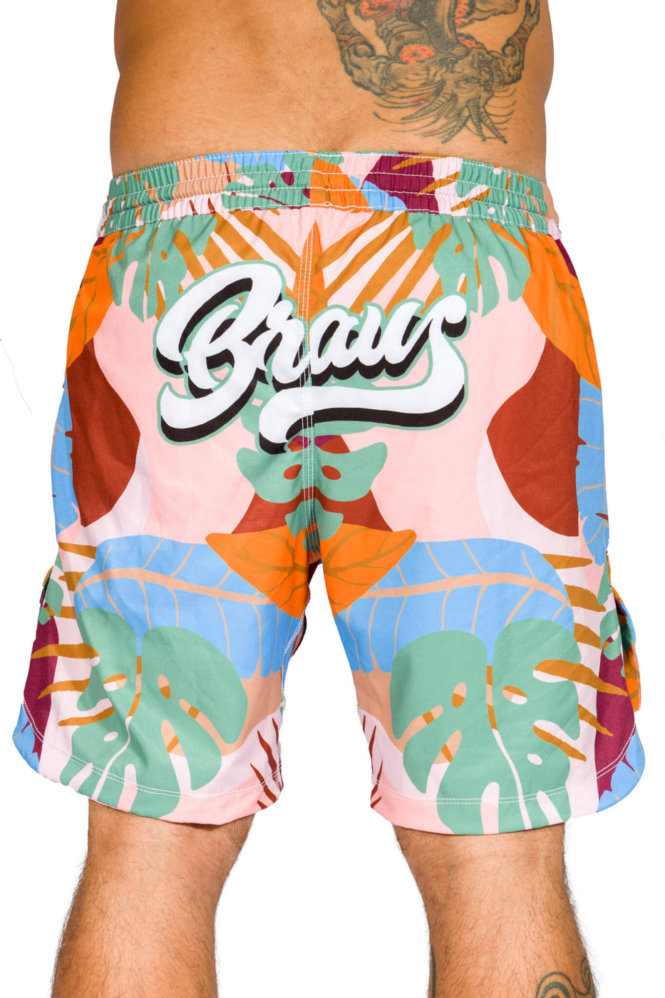 Braus Fight No Gi Grappling Shorts Tropical Coral